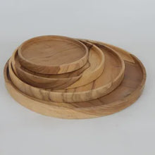 Teak Round Platters Set of 4