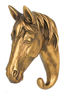 Horse Animal Hook - Brass