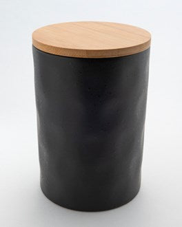 Mica Stoneware Cannister - Black