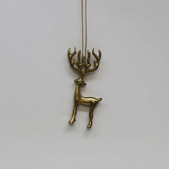 Aluminium Reindeer Hanger - Gold