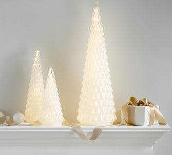 White Frost Drop  Glass Tree