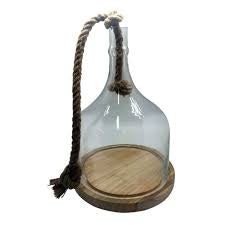 Glass Dome with Rope - Medium