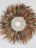 Ayam Feather Circle - Natural Browns (40cm)