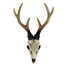 Bone Stag Head with Carving