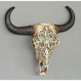 Carved Bone Bulls Head