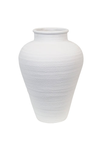 White Urn Vase - Medium