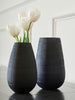 Black Square Pattern Vase - Large