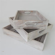 Slat Tray Whitewash - Medium