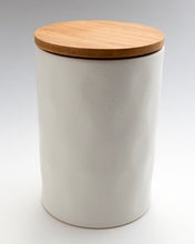 Mica Stoneware Cannister - White