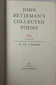 John Betjeman's Collected Poems  - Compiled and With An Introduction By The Earl Of Birkenhead